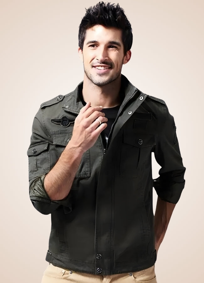 Steampunk Military Bomber Men Jacket