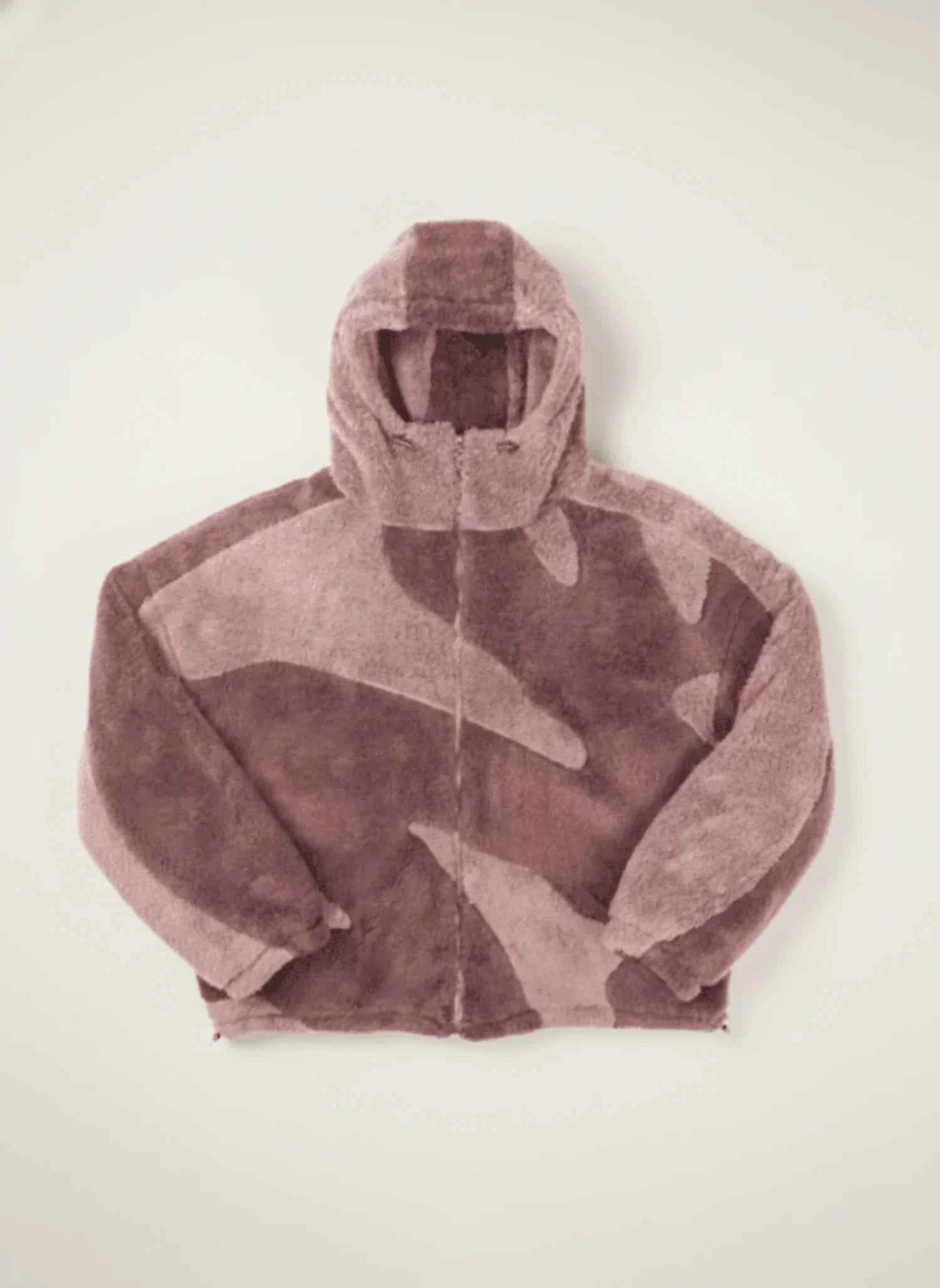 Men's Abstract Camo Fleece Hooded Zip Jacket